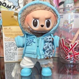 Labubu’s Dior Blue zipper Hoodie with Blue Boot doll not included.